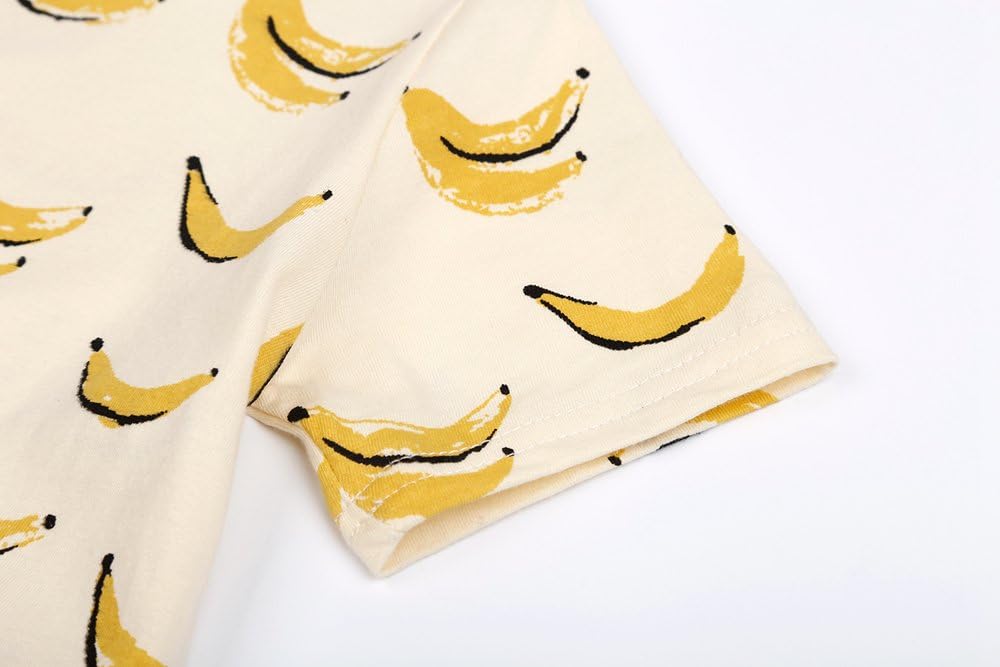 Sanlutoz Boys Banana T-Shirt and Cotton Shorts Set for Toddlers