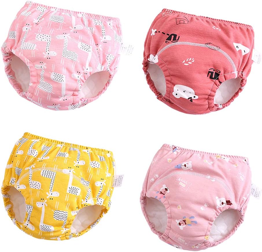 4-Pack Cotton Training Pants for Kids Ages 12M-4T