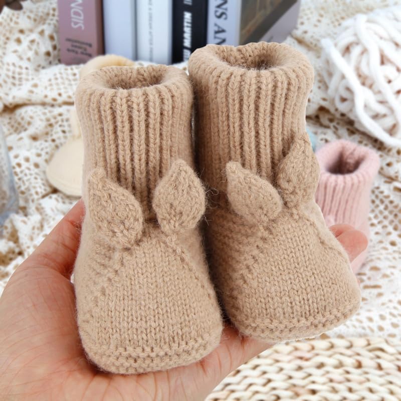 Warm Soft Knit Booties for Newborns