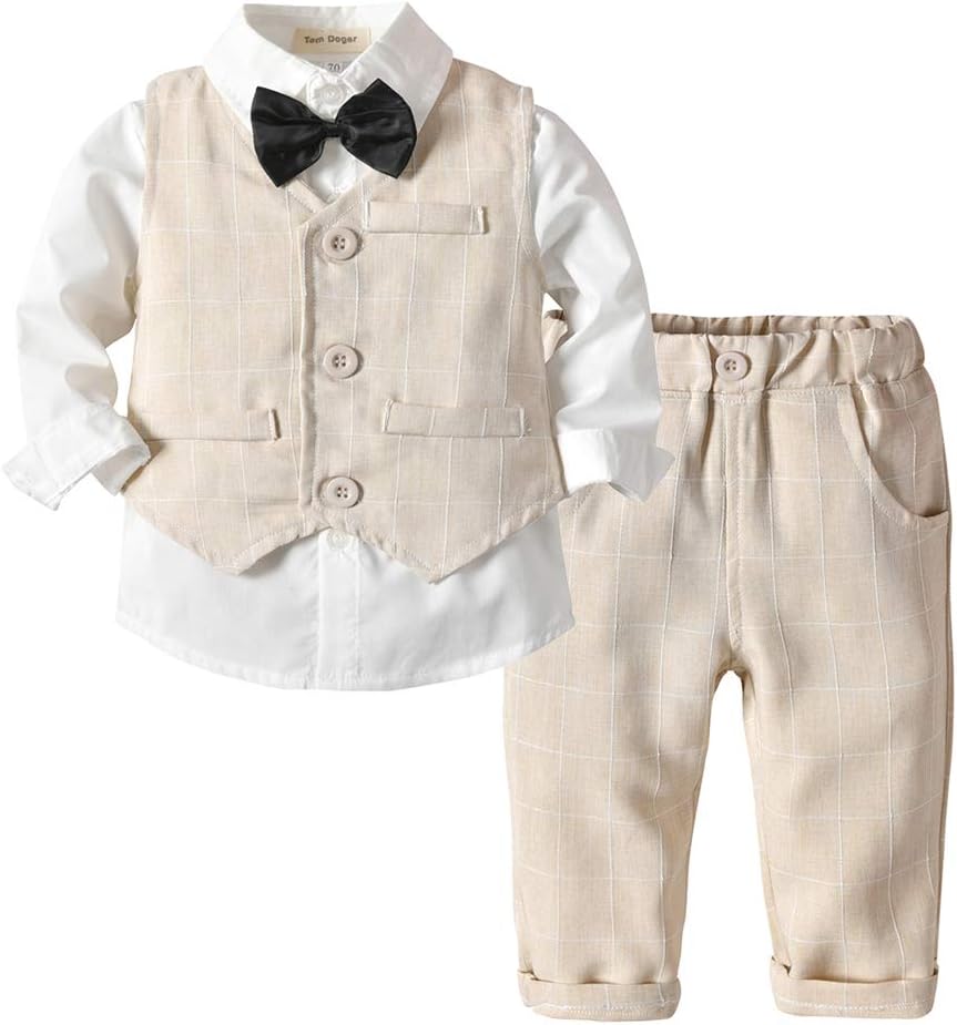 Tem Doger Baby Boys Tuxedo Suit Set