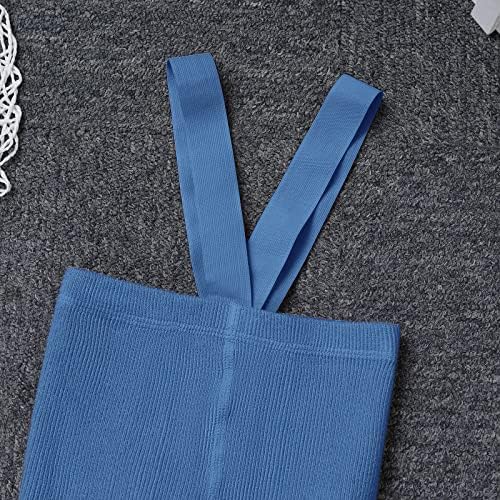 Stylish Ribbed Leggings with Suspenders for Babies