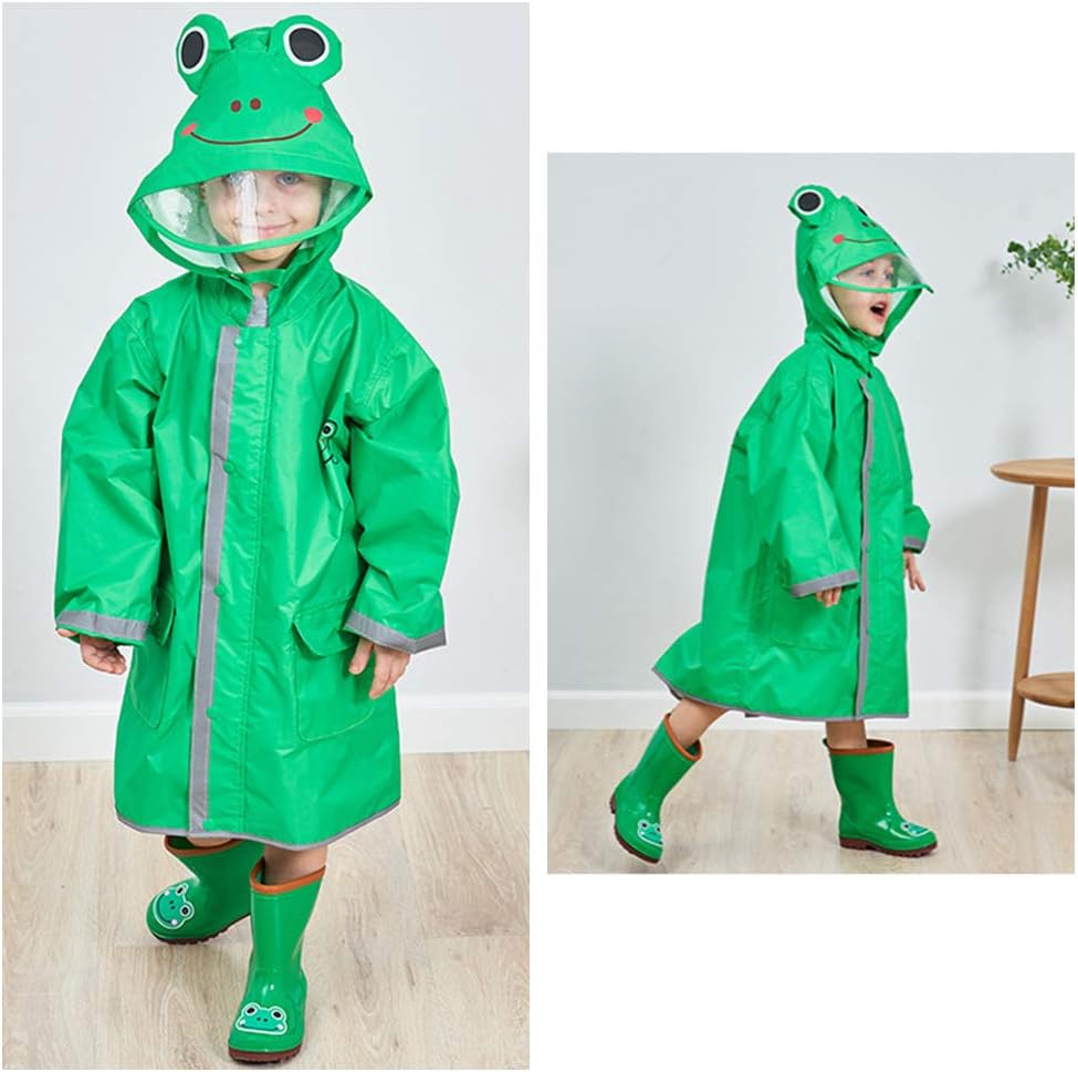 Dynamic 3D Cartoon Raincoat for Girls Waterproof and Comfortable