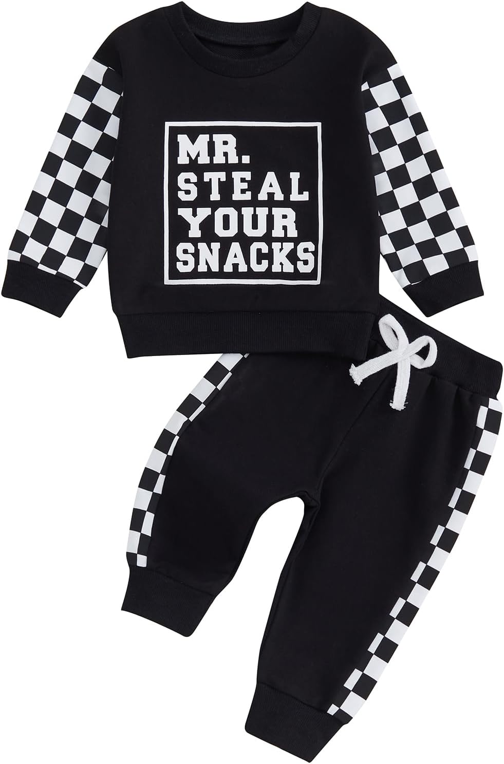 BeQeuewll Toddler Fall Winter 2-Piece Sweatsuit Set