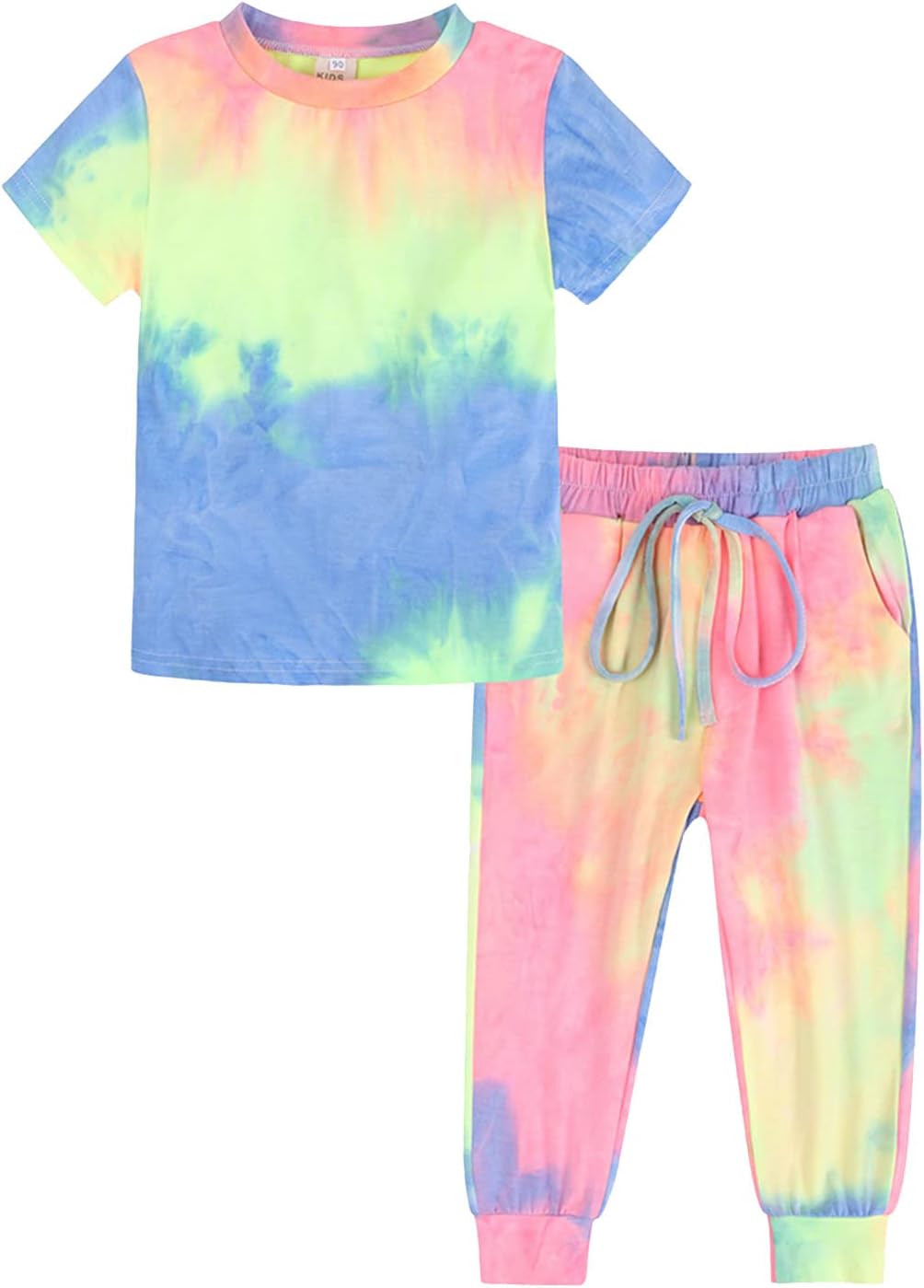 Tie-Dye 2-Piece ROMPER Bodysuit Set for Boys Girls