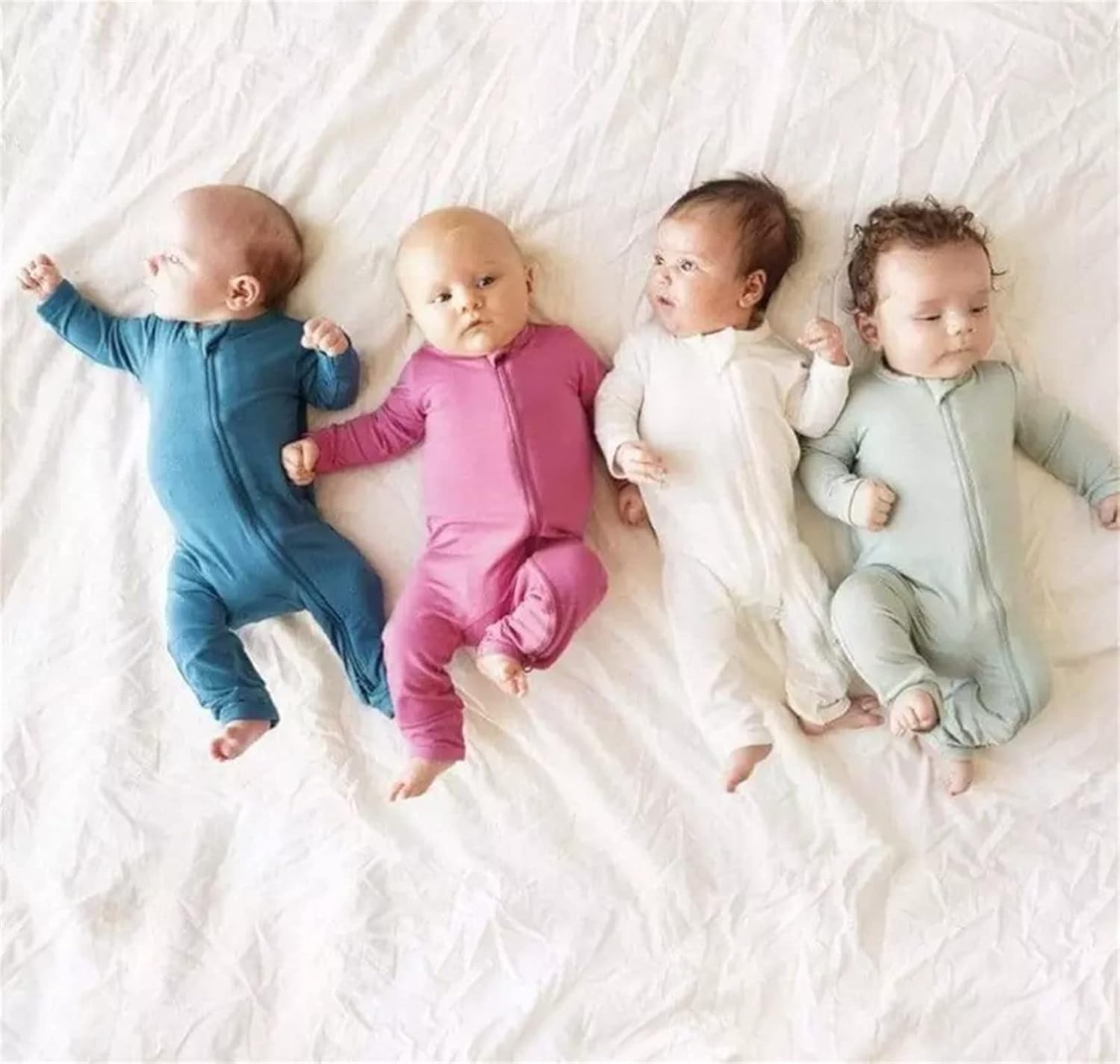 Baby Boy Cotton Romper Jumpsuit With Zipper