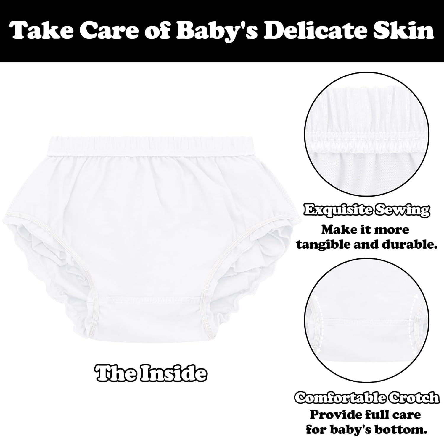 Bamboo Ruffle Babydoll Diaper Covers