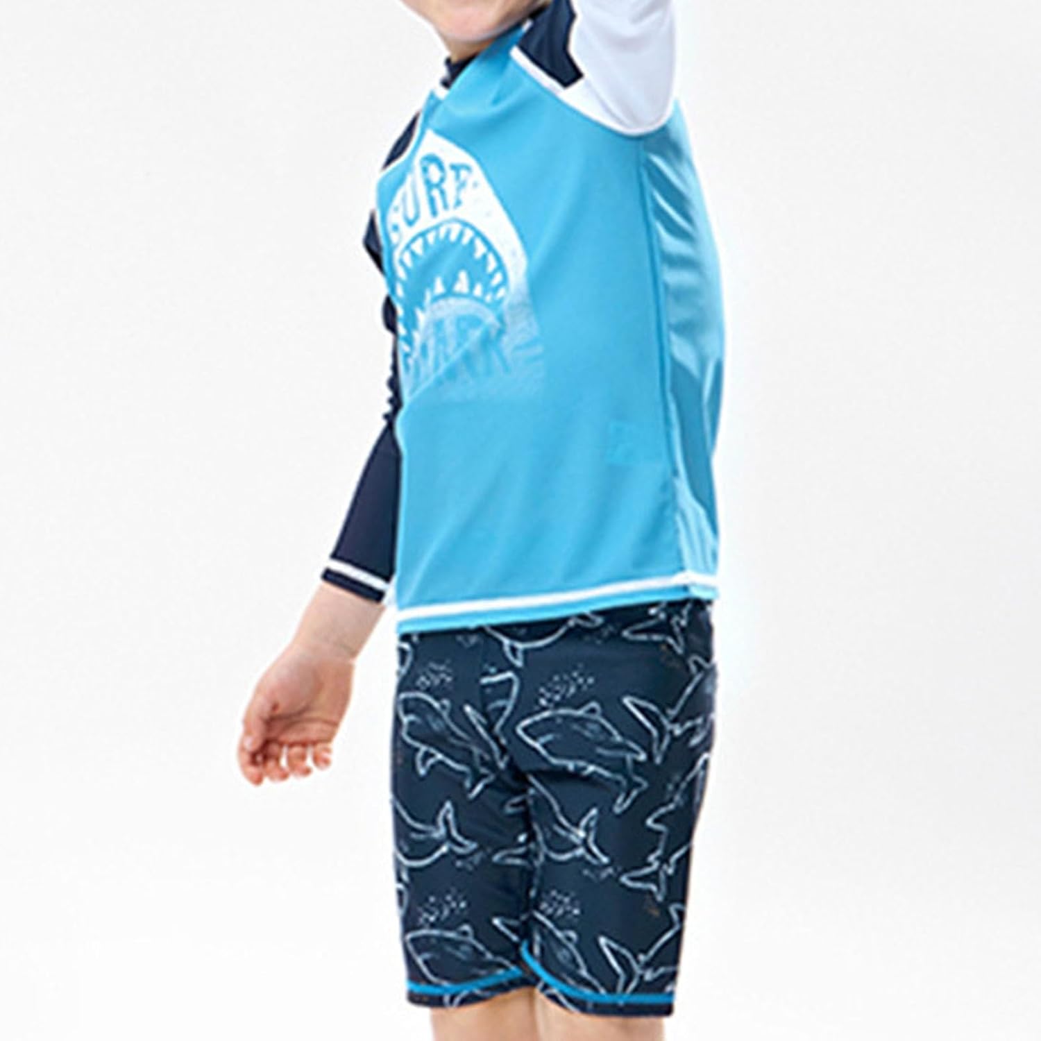 Premium 2-Piece Toddler Boys Rashguard Swim Set UPF 50 Soft Durable