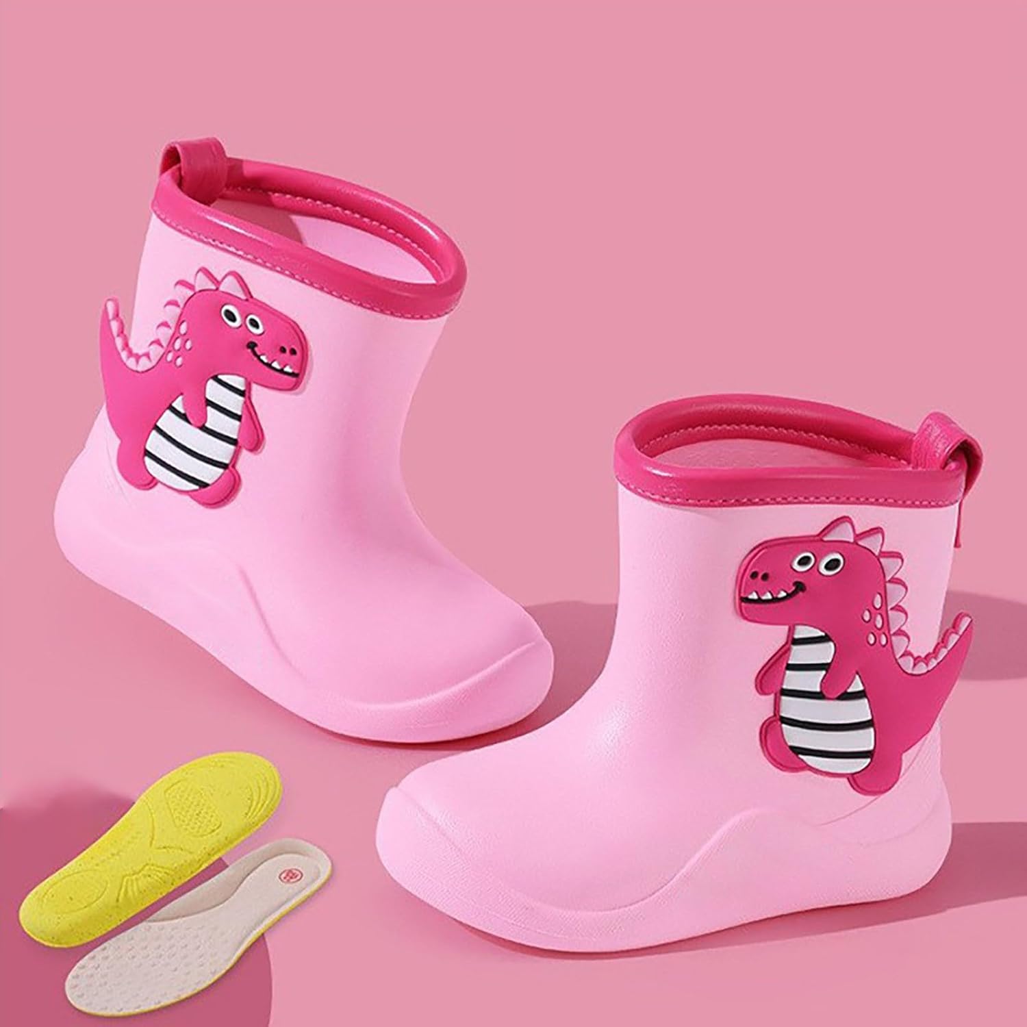 Toddler Dinosaur Rain Boots Waterproof for Kids