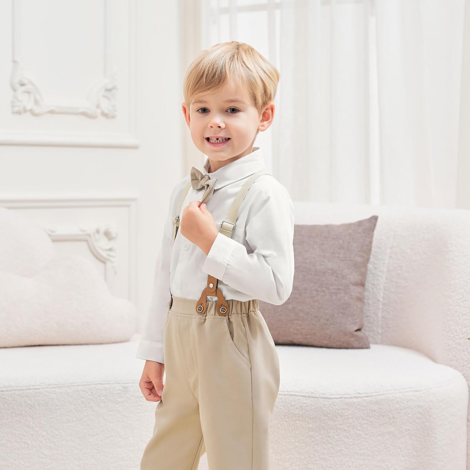 Toddler Boy Button Down Shirt and Pants Set 12M-8Y