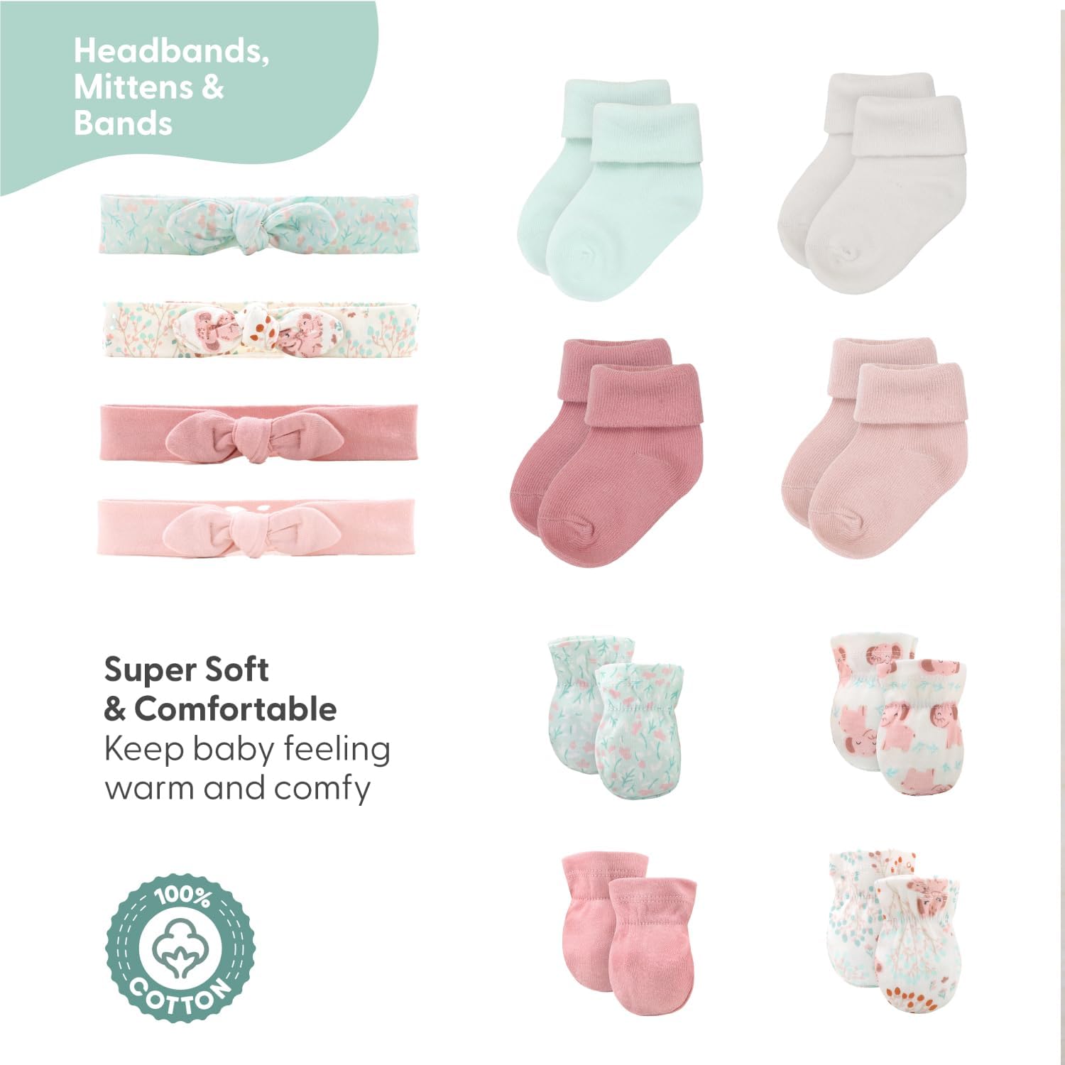 Peanutshell Baby Layette Set - Soft Cohesive Collection for newborn Girls