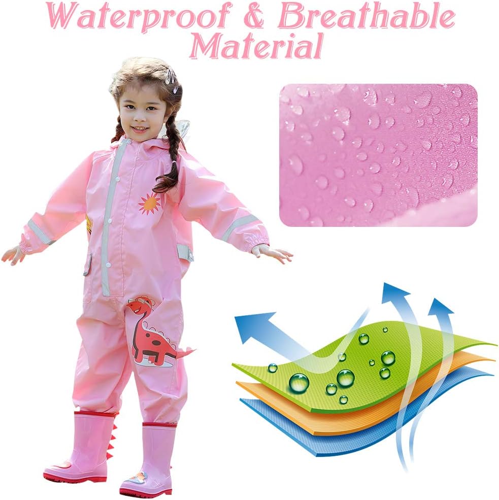 SSAWcasa Toddler Dinosaur Rain Suit