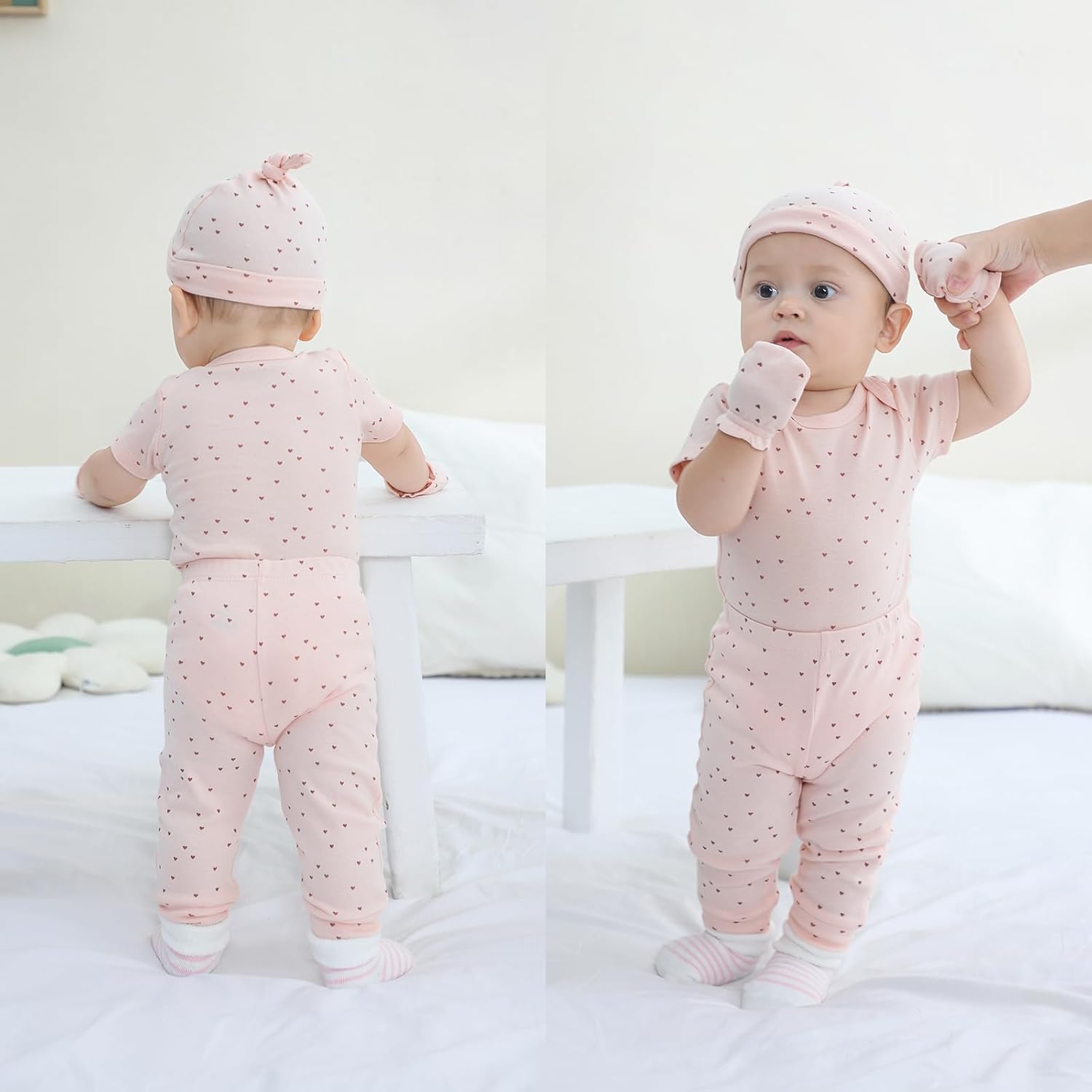 RulibyBaby Bodysuit and Pant Set 10-Piece Cotton Soft Newborn Outfits