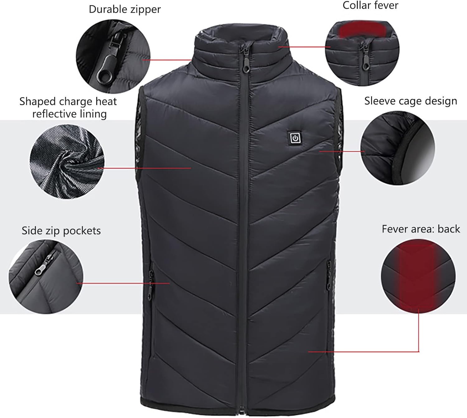 Girls Boys Winter Jacket with USB Heat