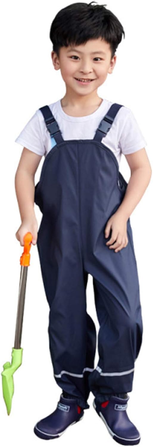 Kids Toddler Rain Pants Waterproof Reflective Design for Boys Girls