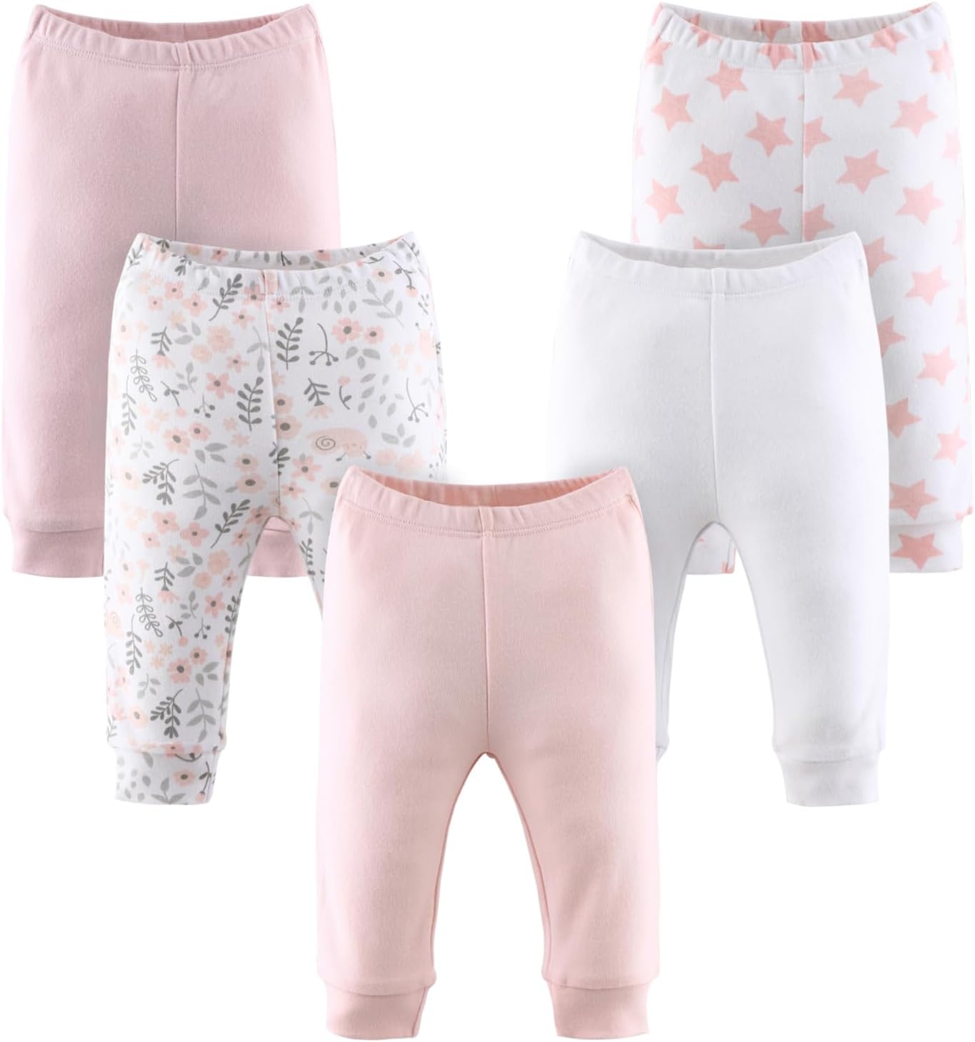 The Peanutshell 5-Piece Safari Animal Baby Pants Set for Babies