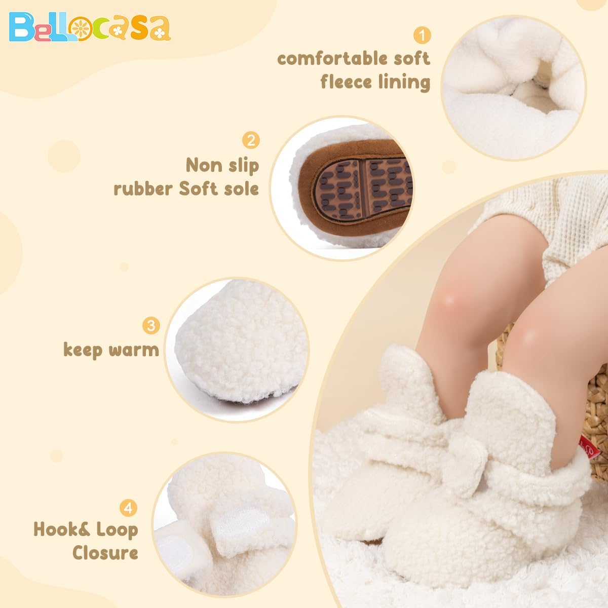 Perfect Cozy Fleece Booties for Babies