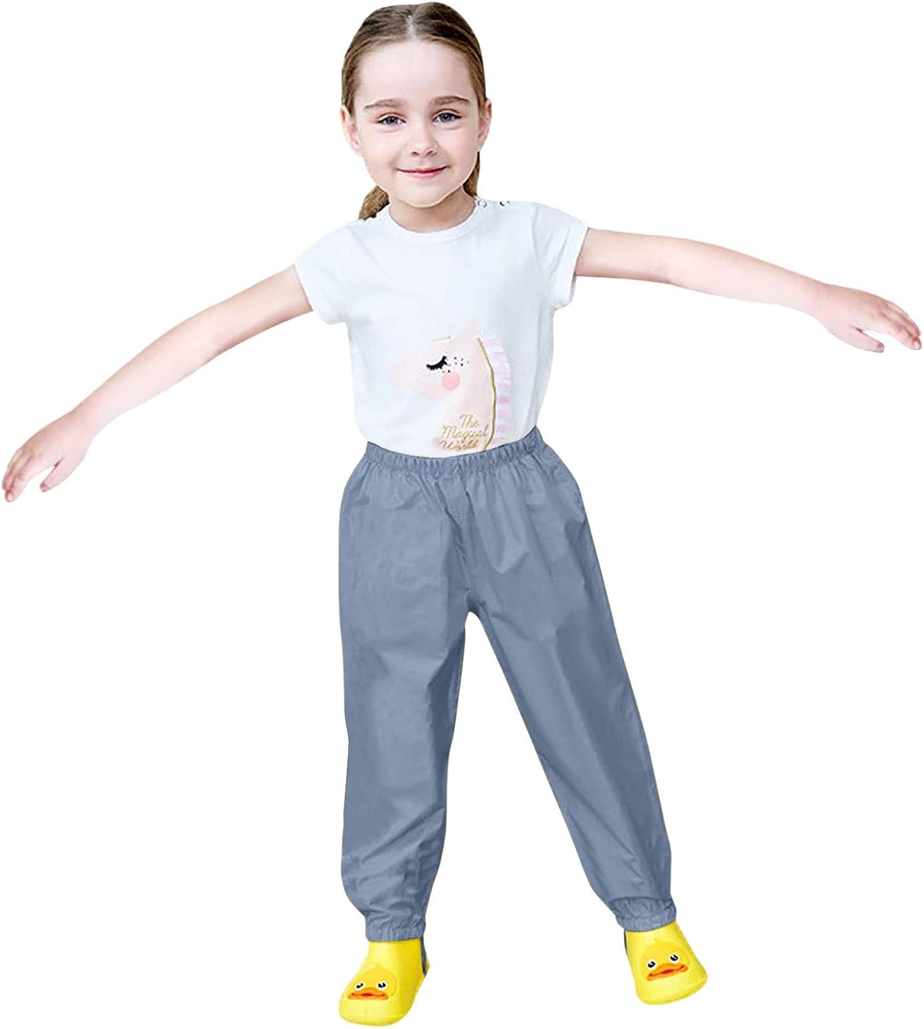 RNTOPReversible Rain Pants Coats for Boys Girls 5-6 Years