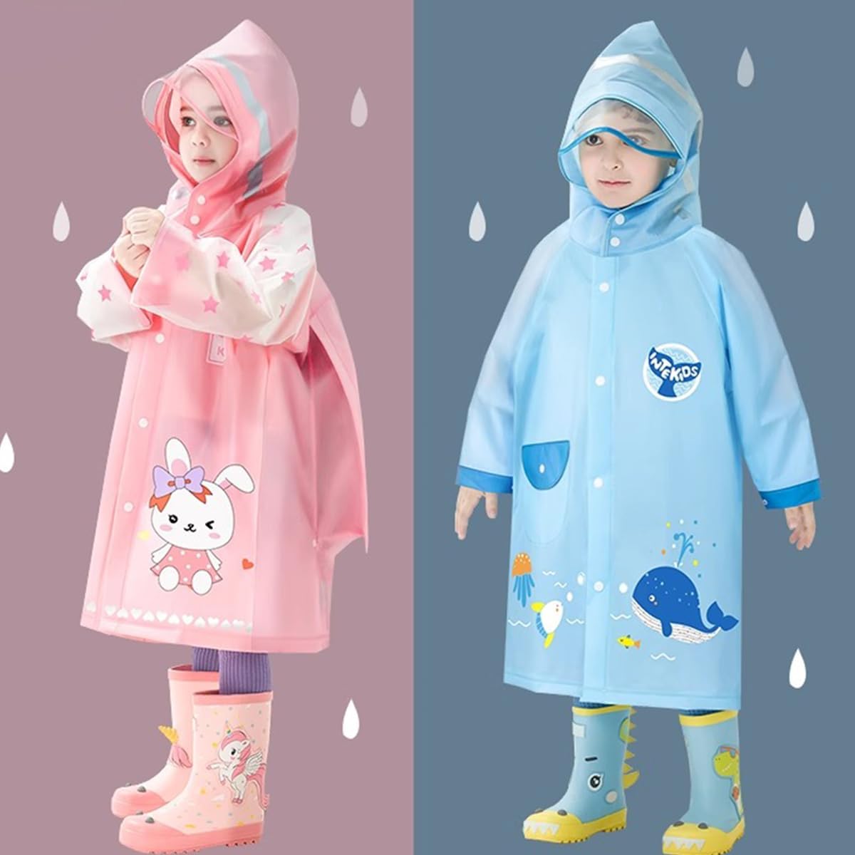 Eco-Friendly Kids Rain Coats for Boys Girls