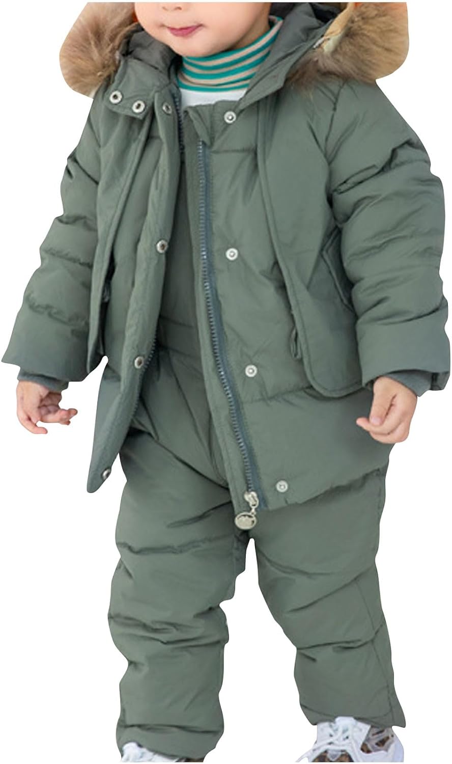Snowsuit for Baby Jumpsuit Set with Hood