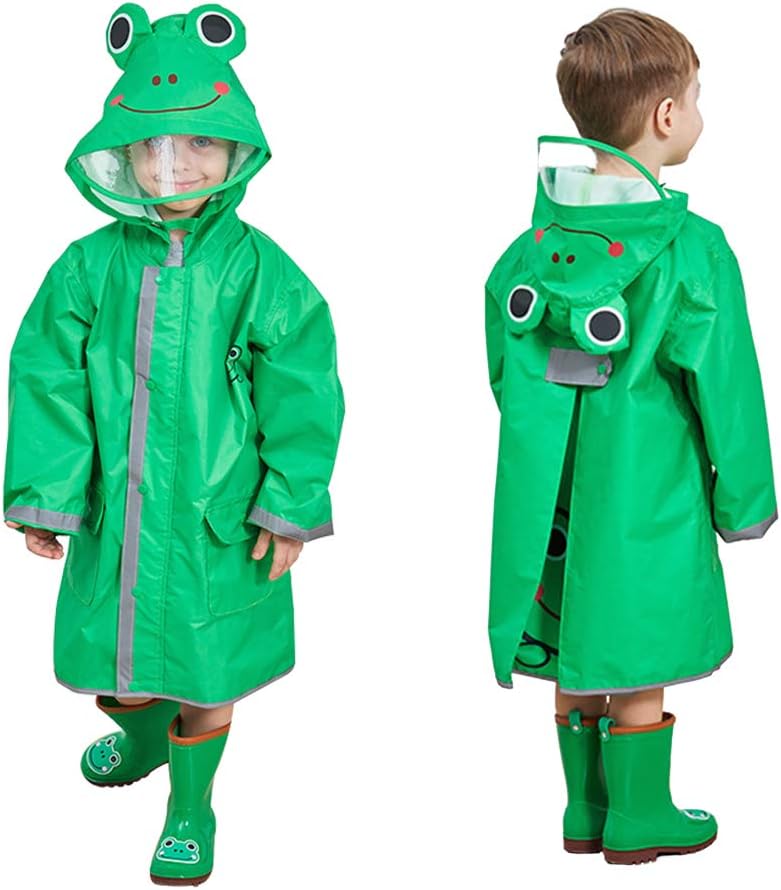 Dynamic 3D Cartoon Raincoat for Girls Waterproof and Comfortable