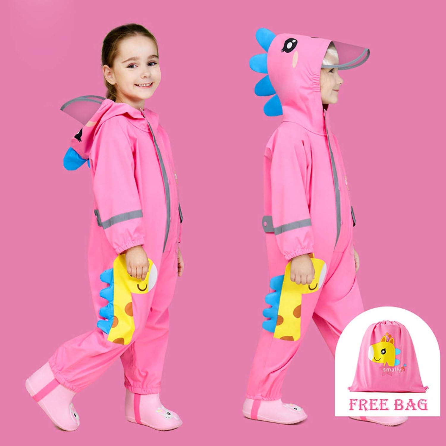 IWIHMIV Toddler Rain Poncho with Hood