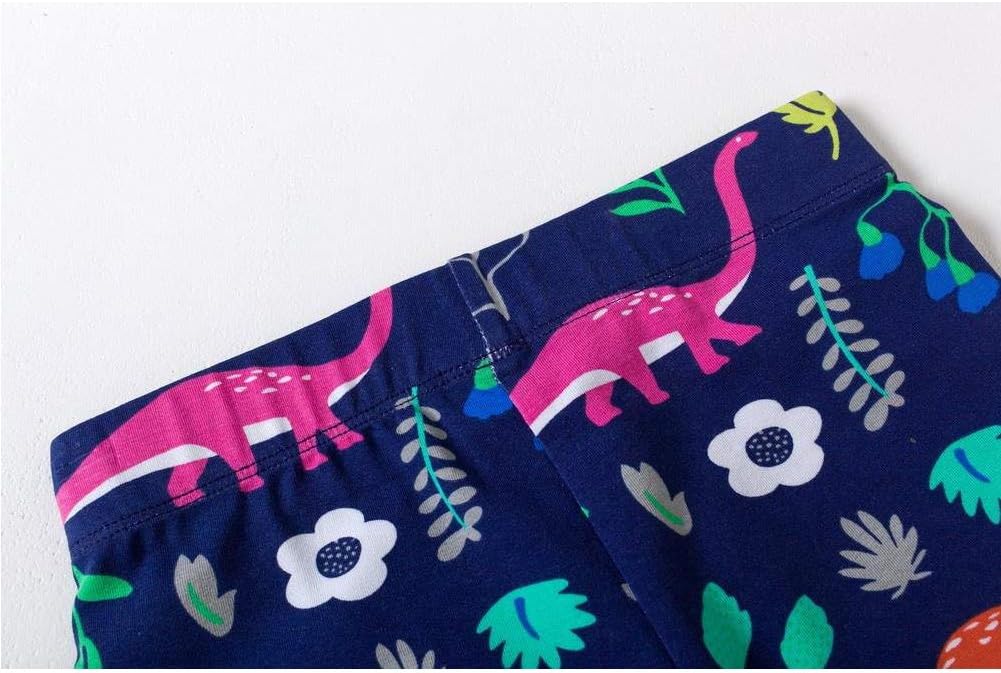Julerwoo Dinosaur Leggings for Girls 2-10 Years