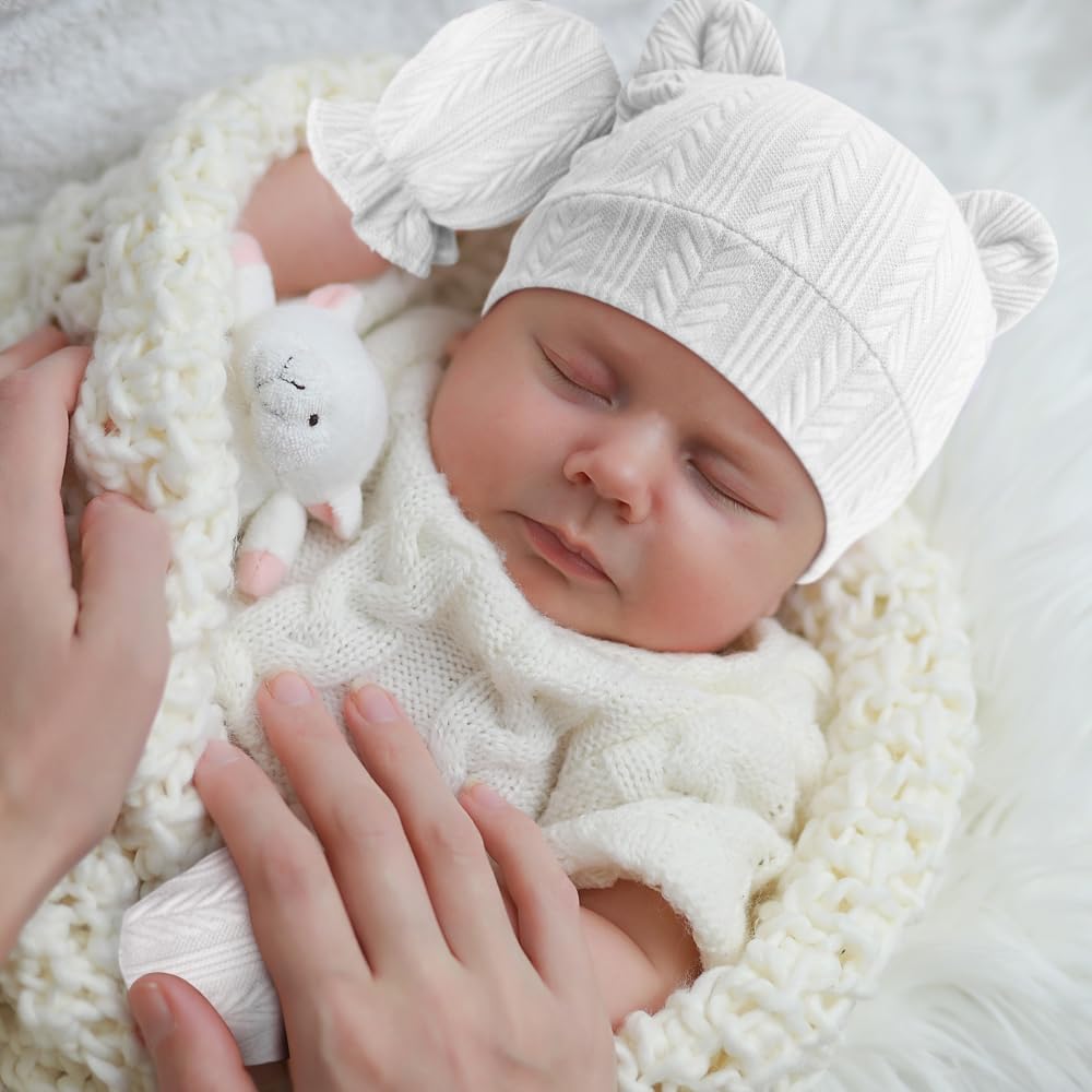 DRESHOW Bear Ears and Mittens Set for Babies