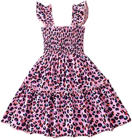 Tkria Little Girls Summer Ruffle Sleeve Dress Toddler A-Line