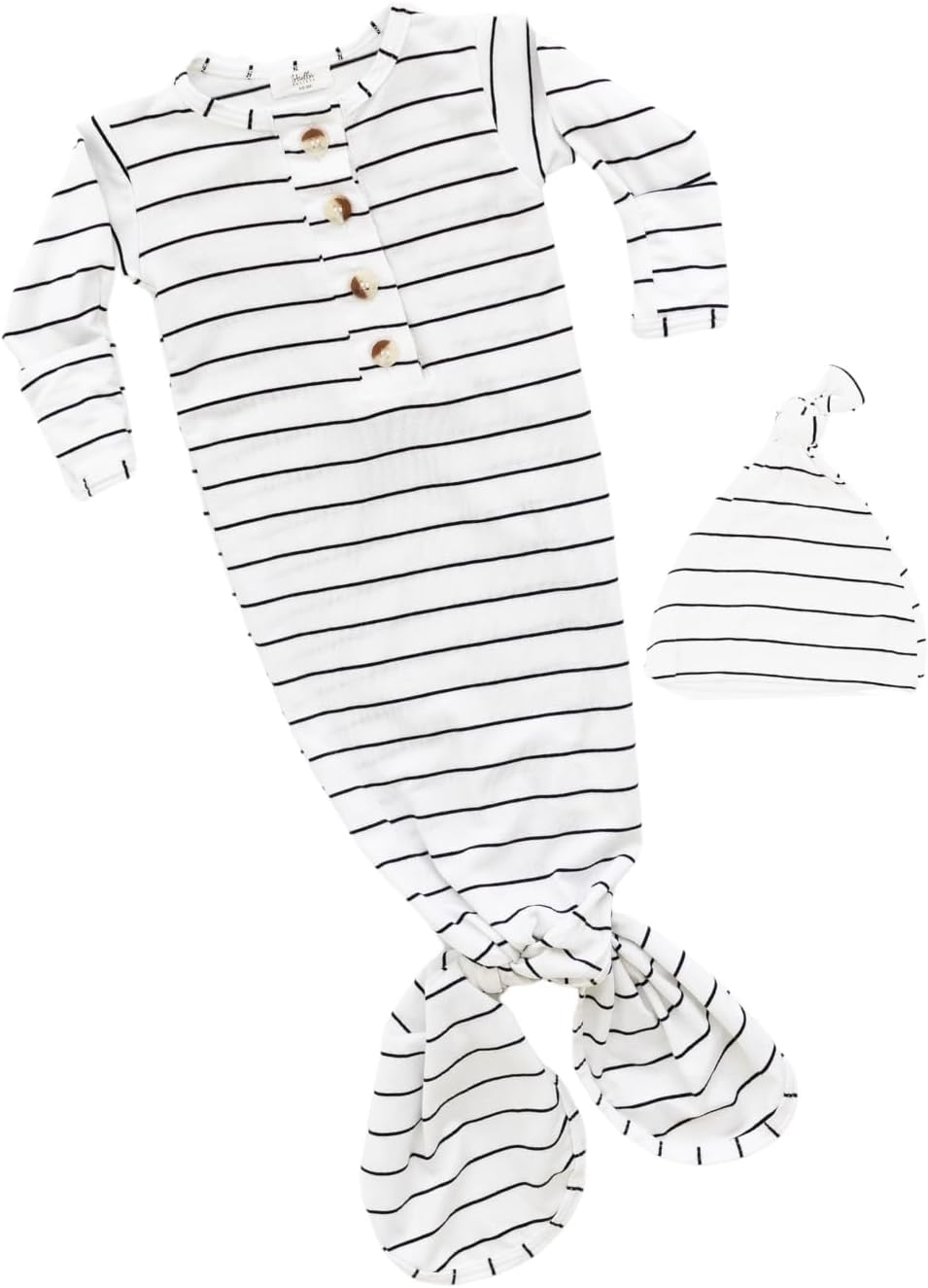 Perfect Gender-Neutral Newborn Gown Hat Set