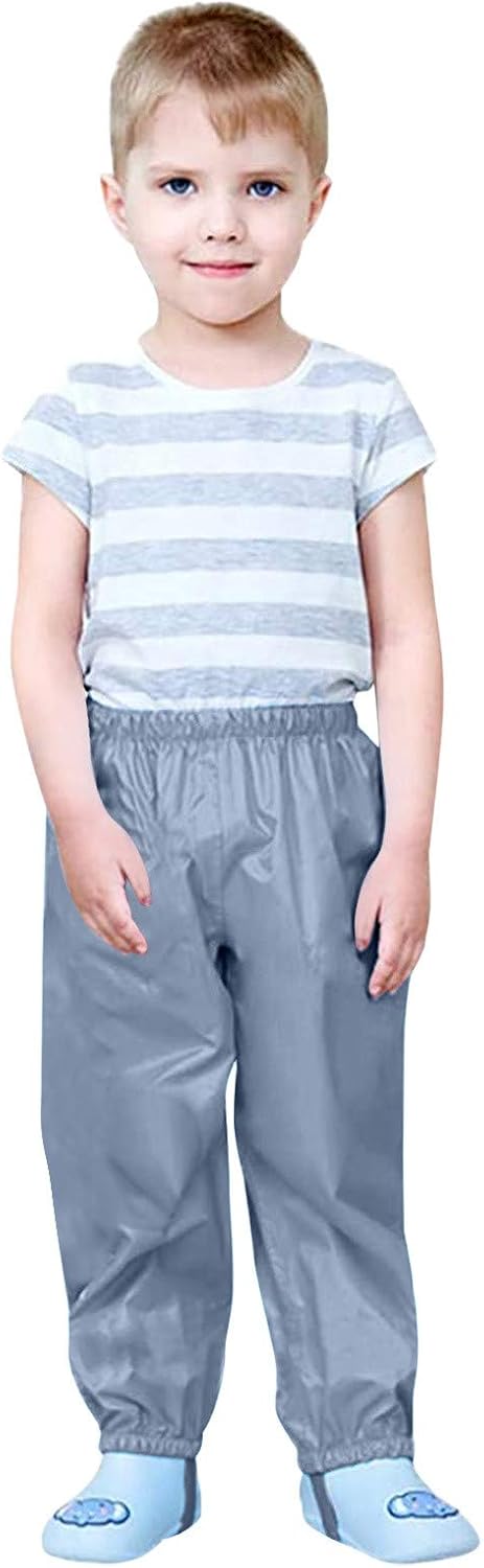 RNTOPReversible Rain Pants Coats for Boys Girls 5-6 Years