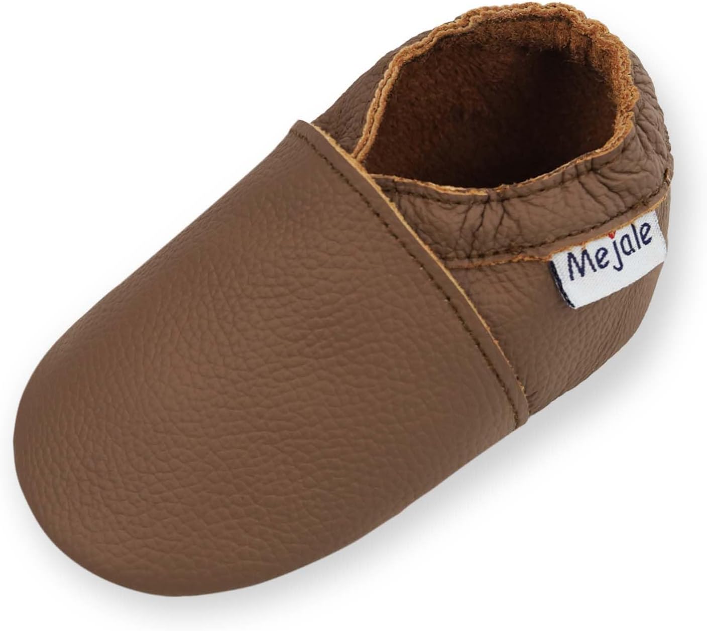 Mejale Anti-Slip Soft Leather Prewalker Moccasins Toddler Walking Shoes