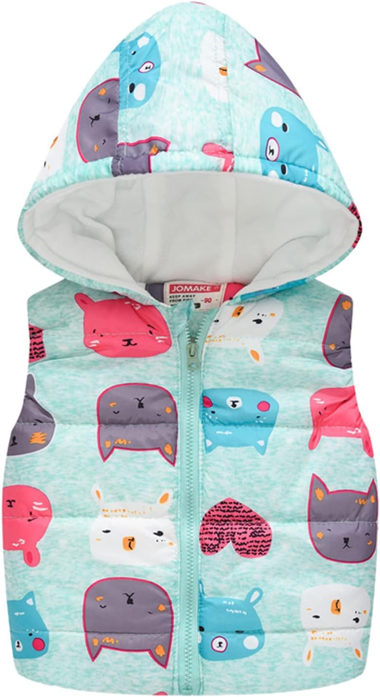 Cartoon Print Winter Coat for Toddlers Boys Girls - Thicken Windproof