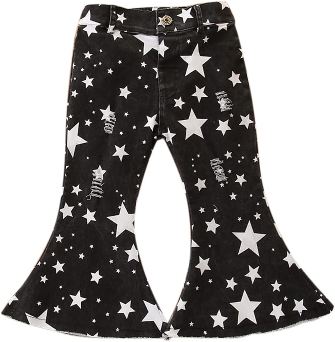 Fun Ruffled Ripped Toddler Pants