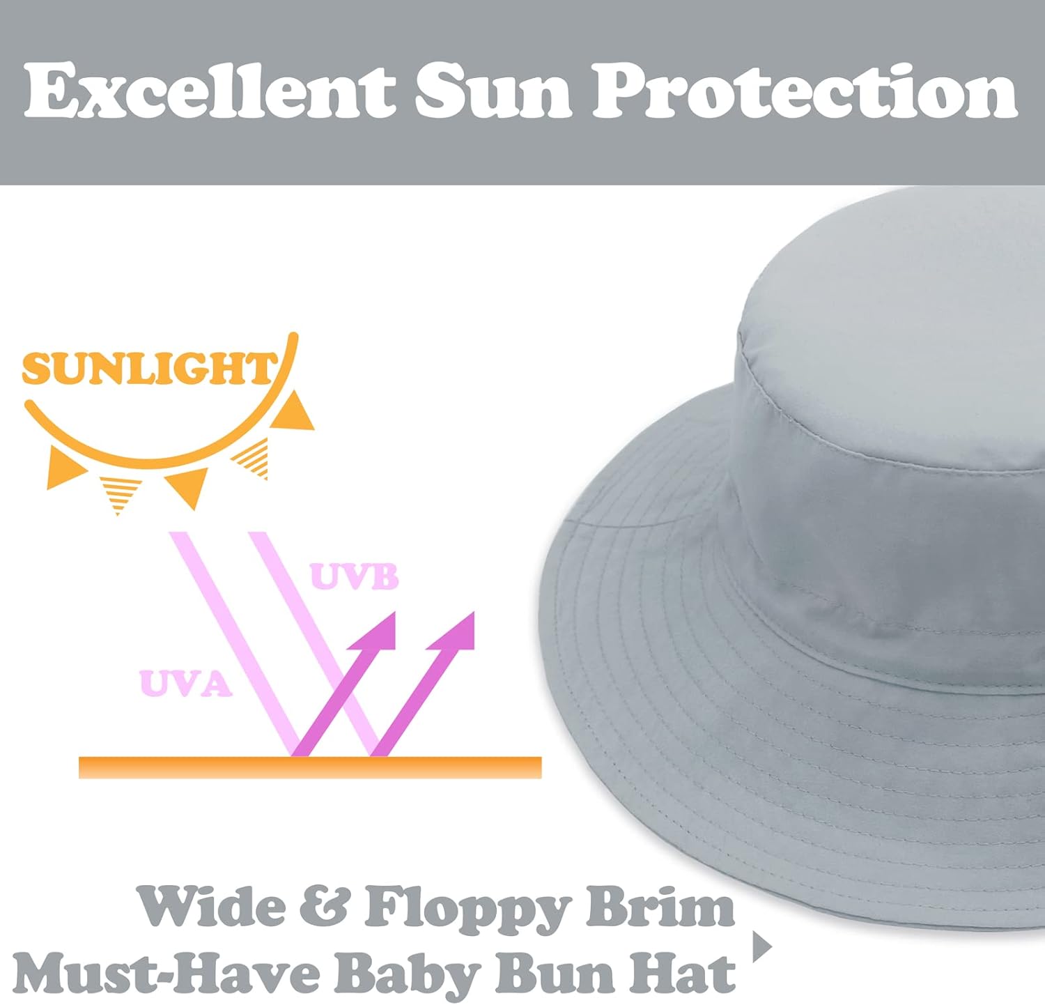 Sarfel Little Criminal Sun Hat for Toddlers UV Protection Easy to Wear