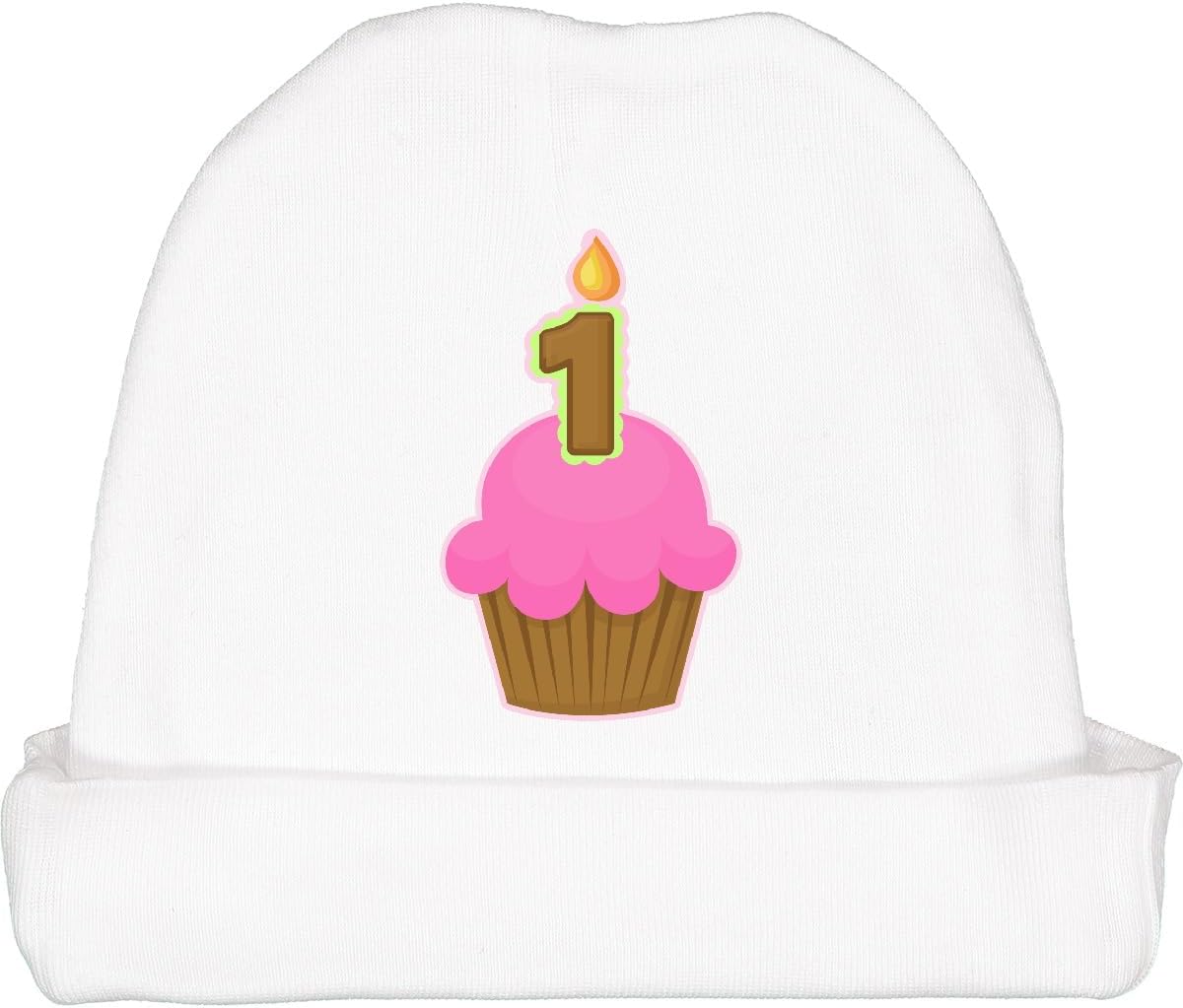 Invariant Pink Beanie Hat for 1st Birthday