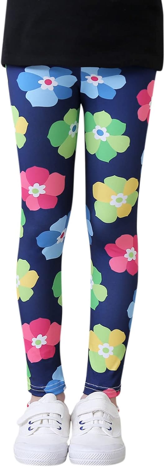 Kids Stretchy Floral Printed leggings