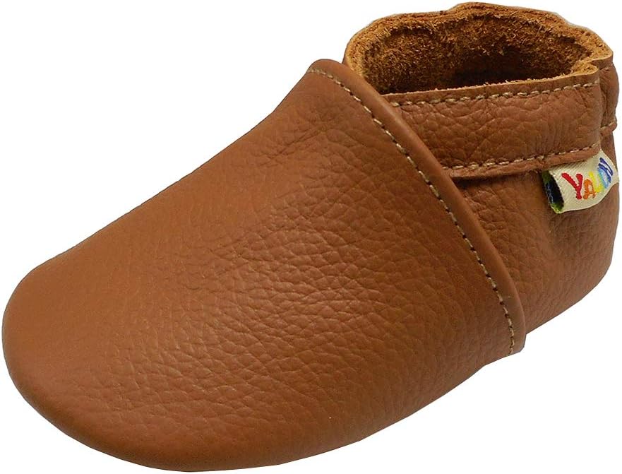 YALION Soft Leather Baby Slip-On Moccasins for Toddlers