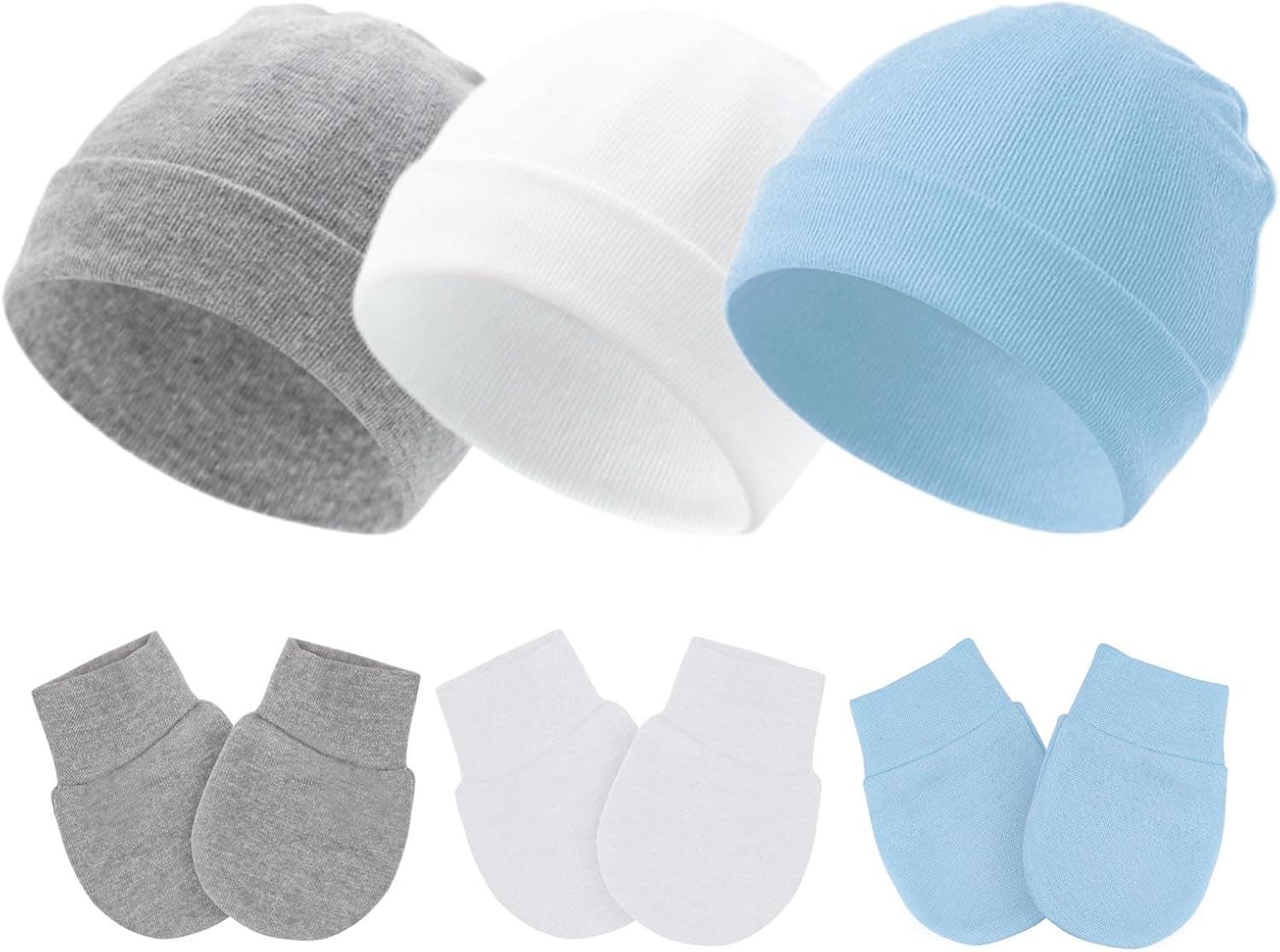 Fecawd Baby Hat and Mitten Set for Babies