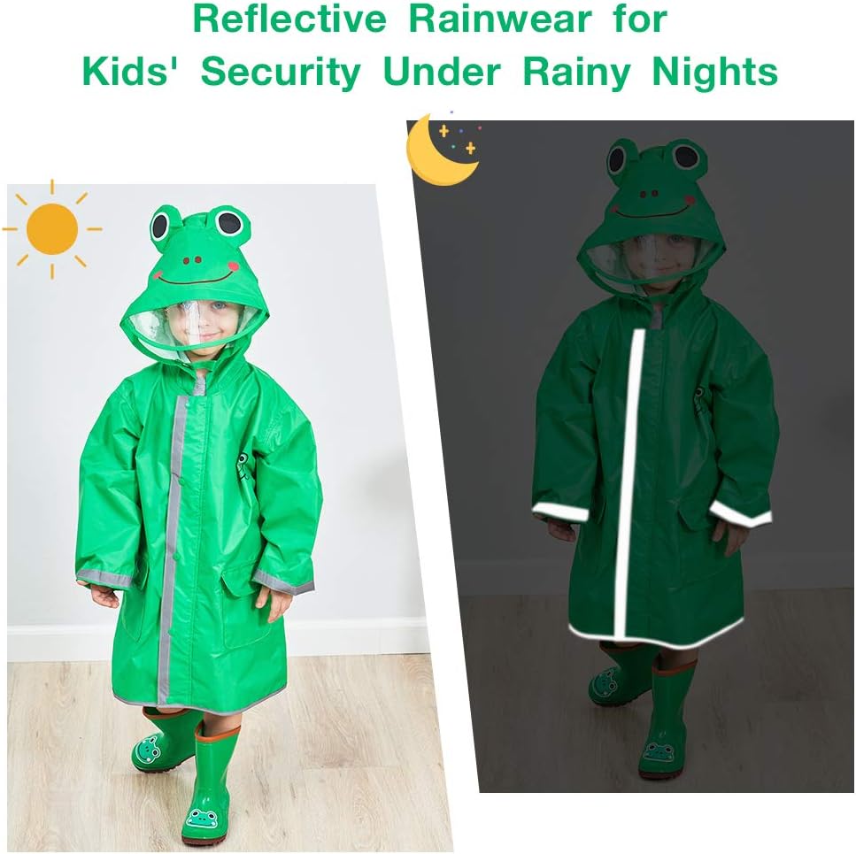 Dynamic 3D Cartoon Raincoat for Girls Waterproof and Comfortable
