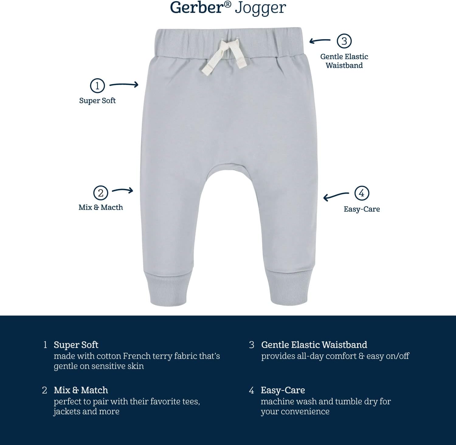 3-Pack Comfortable Jogger Pants for Doubling Up