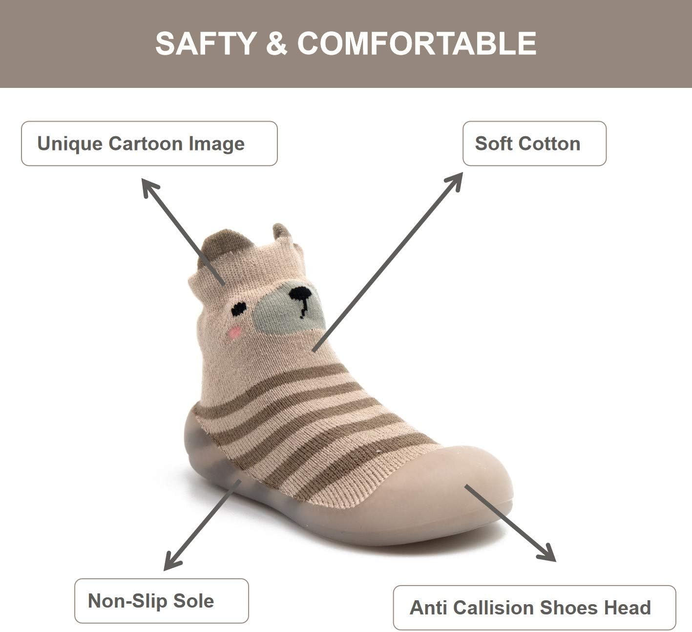 Soft Cotton Toddler Slipper Shoes