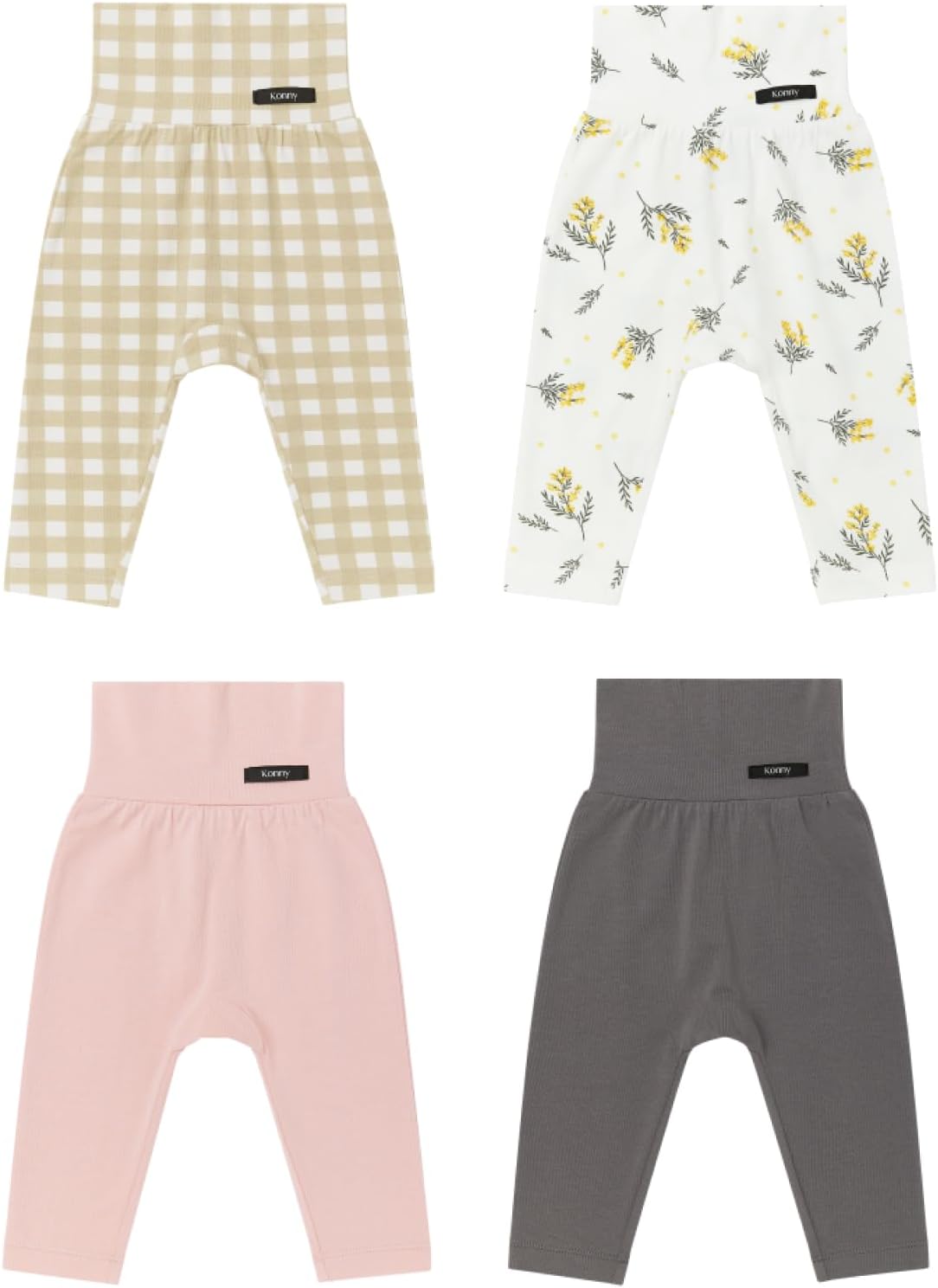 Konny Soft Modal High Waist Leggings 4P-Set 6-18M