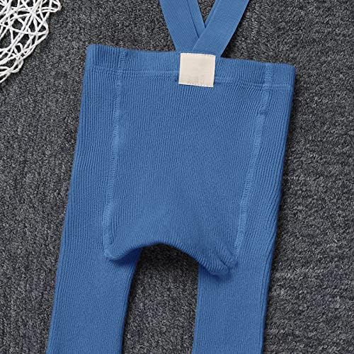 Stylish Ribbed Leggings with Suspenders for Babies