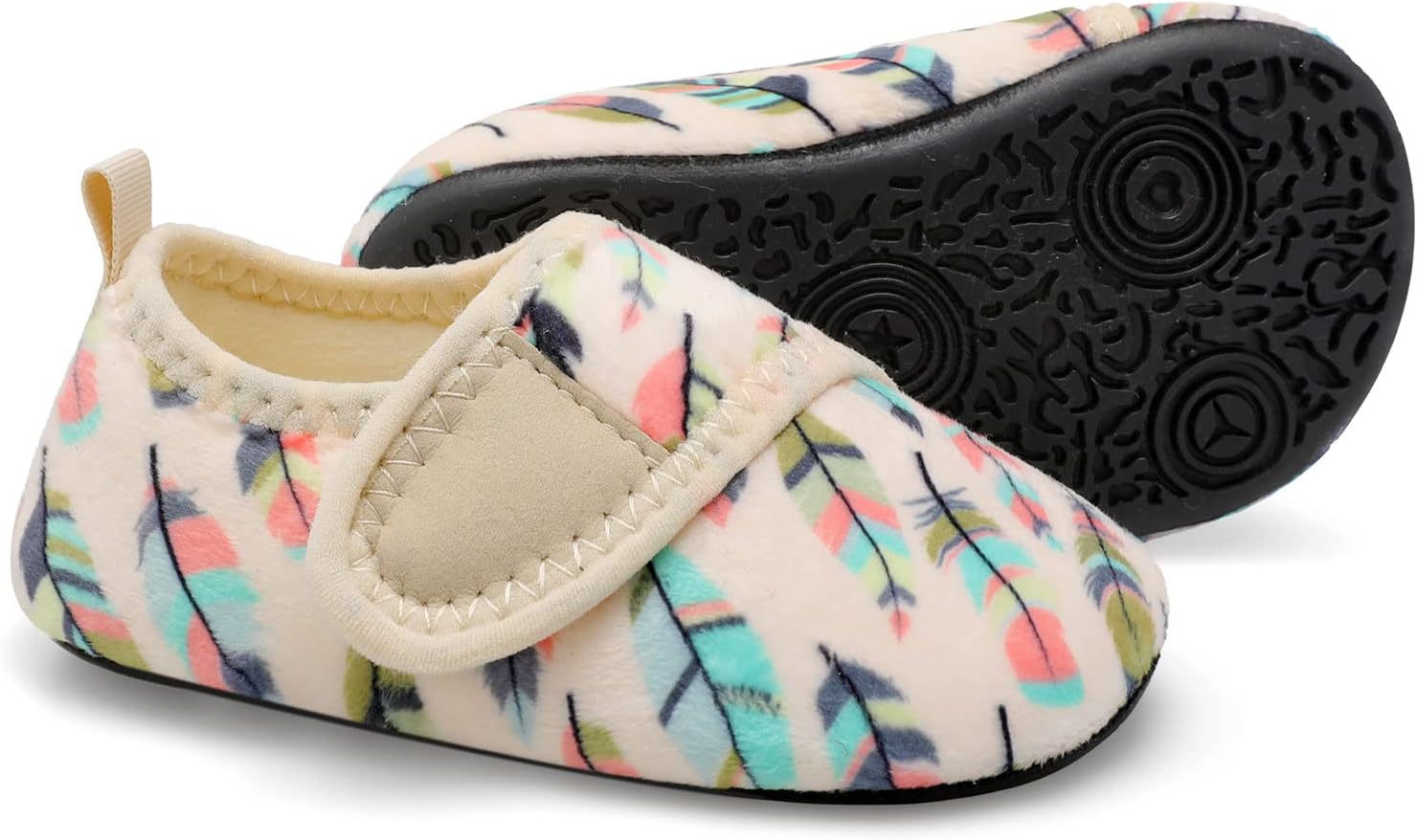 Cozy Non-Slip Toddler Boys Girls Slippers with Microfleece Lining for Winter