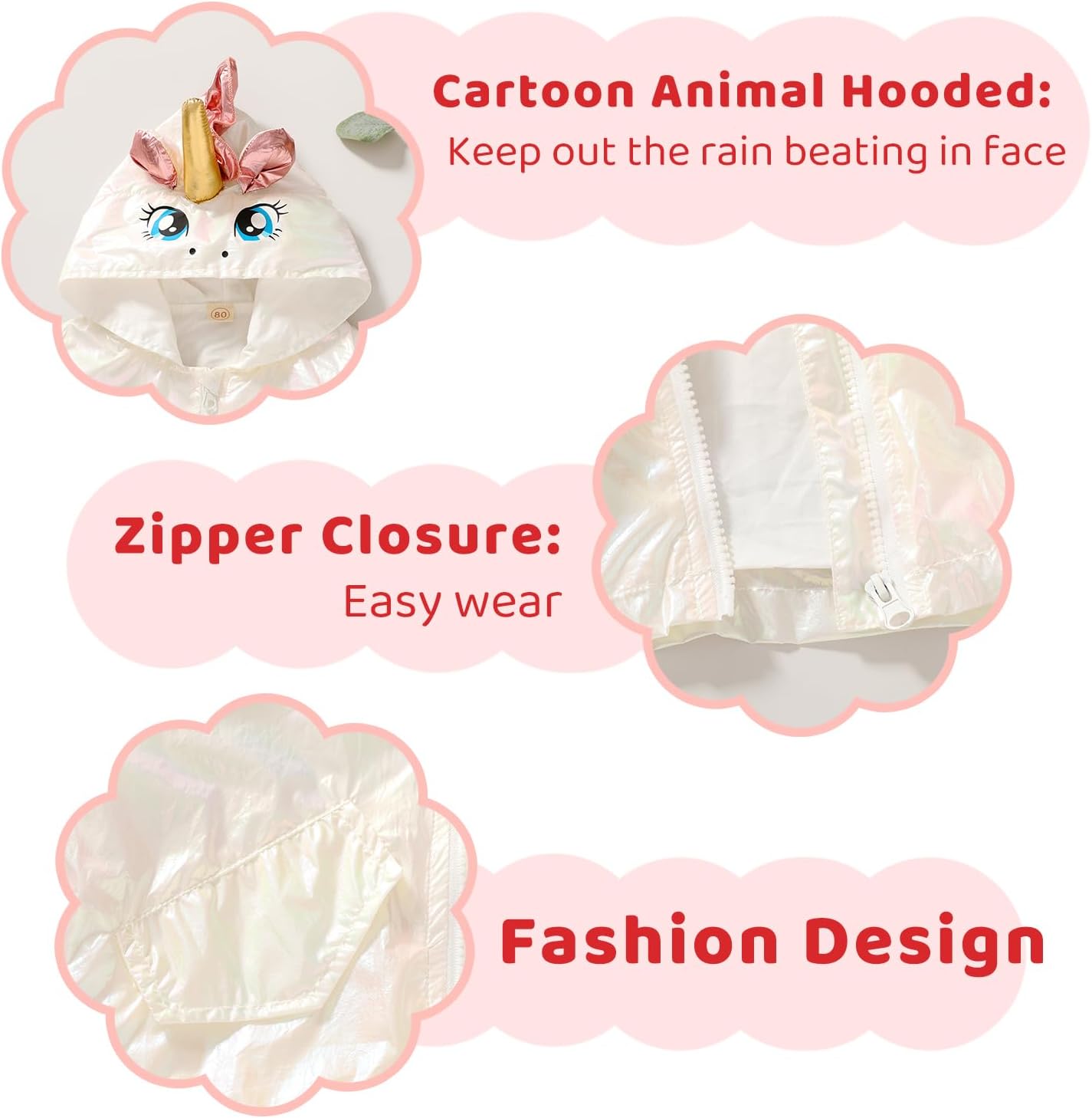 YOUNGER TREE Toddler Cartoon Duck Raincoat