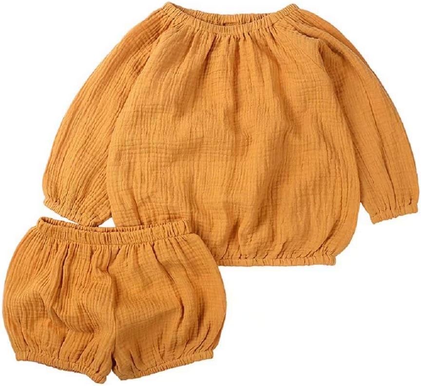 Toddler Cotton Linen 2Pcs Outfit for Baby Boy Girls