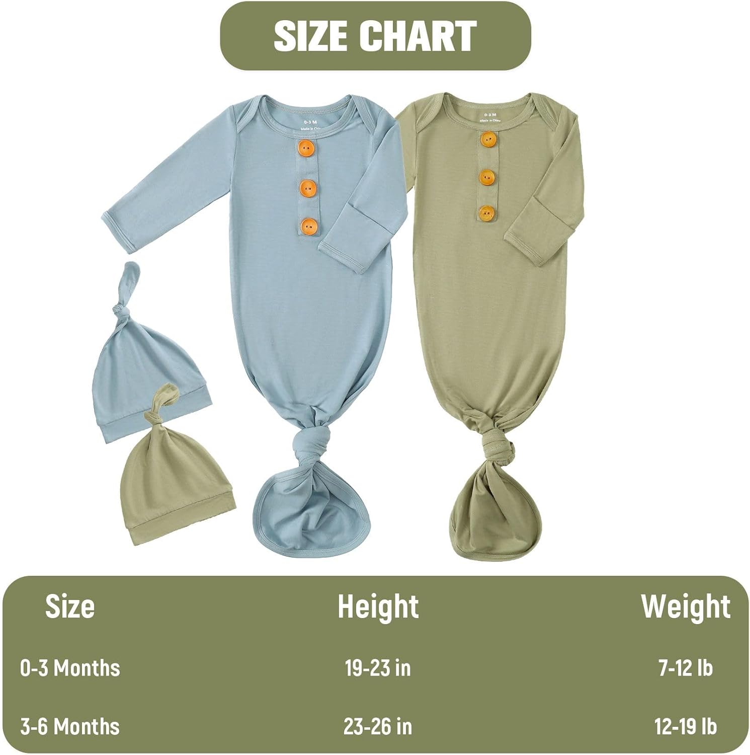 Perfect Bamboo Newborn Gown for Baby Boy