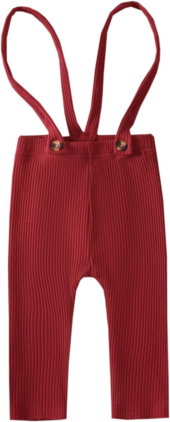 Emmababy Baby Boy Knit Leggings with Suspenders