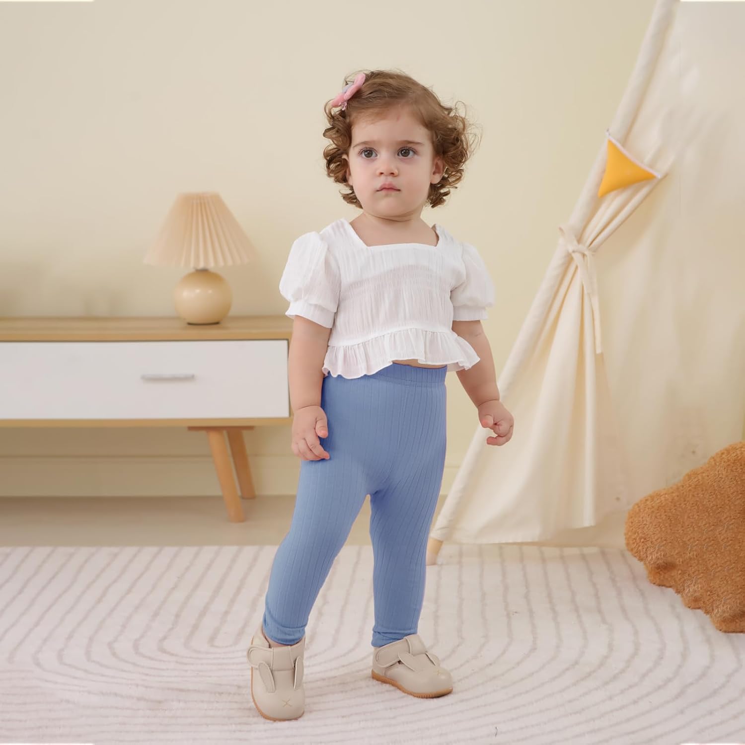 DREAM BUS 5 Pack Toddler Girl Cotton Joggers