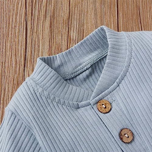 Long Sleeve Romper for Newborn Boys 2Pcs Set